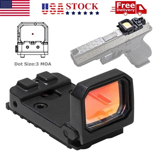 Mini Folding Flip Up Red Dot Sight Holographic Reflex Sight RMR For Glock Pistol | West Lake Tactical