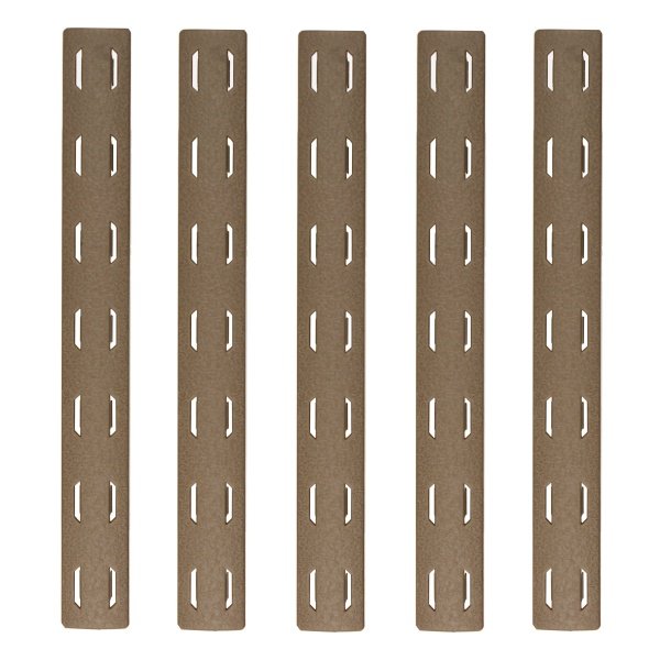 5.5" M-LOK Rail Panel Cover Handguard Slot Covers Snap-in 5 PCS Pack Tan